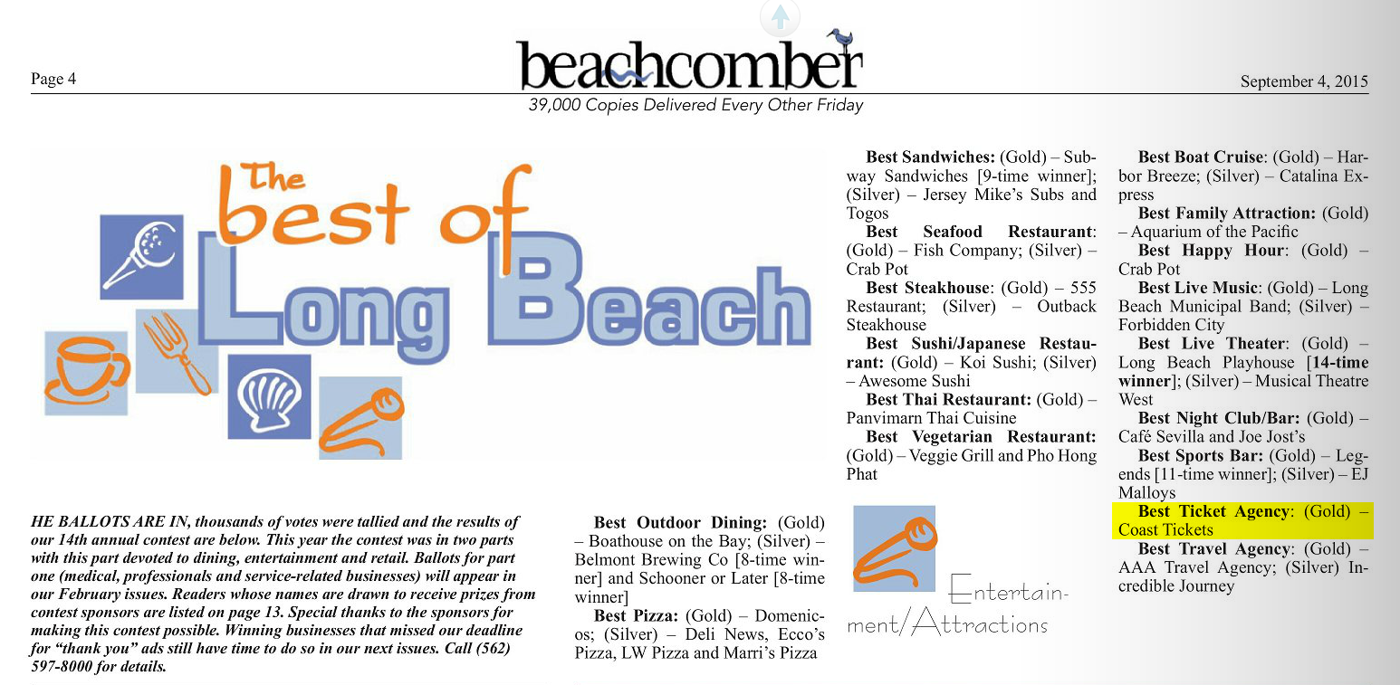 Beachcomber: Best of Long Beach 2015
